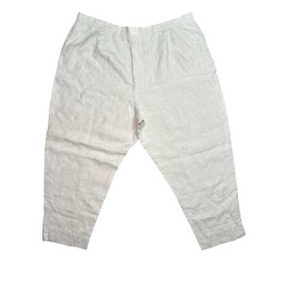 Kate Hill 100% Linen Wide-Leg High Waisted Pant Sz: 22w - Picture 2 of 4